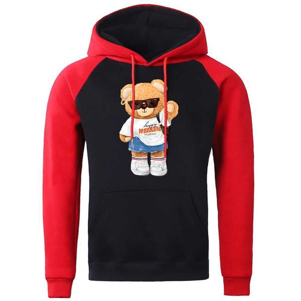 Herren Hoodies Sweatshirts Ein junges Bärenmädchen voller Vitalität Männliches Sweatshirt Harajuku Pelzfutter Kapuzenmode S-XXL Hoodies Vintage Warm Top WomenL23116