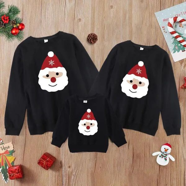 Roupas combinando para a família Roupas de Natal para a família Papai Noel Moletom Mãe Pai Filha Filho Suéteres combinando Mamãe e eu Roupas Tops de inverno 231120