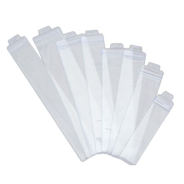 Sacos de embalagem 8 tamanho impermeabilizado de pvc saco de plástico relógio fosco transparente com sobrancelha card de amostra de amostra self -seing tableware lx4135 dhpju