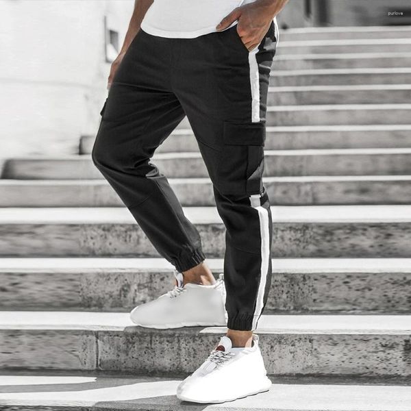 Herrenhose Herren Jogger Hip Hop Kordelzug Elastisch Slim Fit Stretch Freizeithose Jogginghose Hochwertige Kleidung S-2XL für Männer