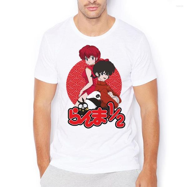 Magliette da uomo Ranma 1/2 Genma Panda Hibiki Ryoga Camicia anime divertente Uomo Maglietta casual Homme Unisex Otaku Streetware Tee Stampa senza adesivo