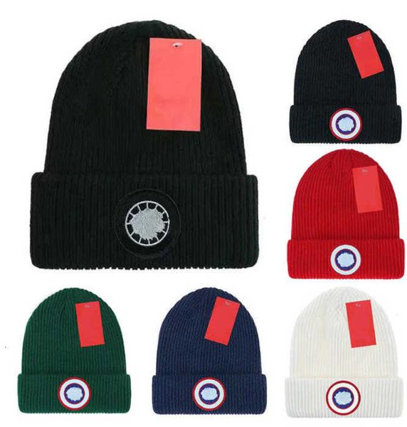 Beanie/Kafatası Kapakları Tasarımcı Örme Hats Ins Popüler Kanadalı Kaz Beanie Kış Şapkası Klasik Mektup Baskı Örgü Y3