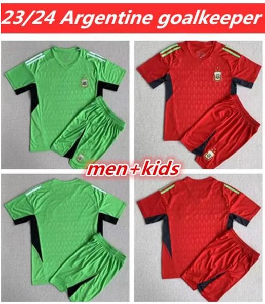 3 estrelas pp kit goleiro argentino camisa de futebol E. MARTINEZ camisa 2023 camisa de futebol 22 23 conjunto infantil masculino uniforme