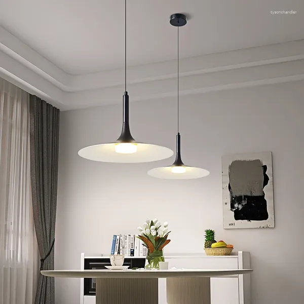 Lâmpadas pendentes modernas pretas para ilha de cozinha sala de estar mesa de jantar pendurado lustre luz chifre forma 220v led decoração interior