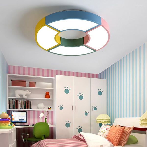 Plafoniere Macarons Per Camerette Colorate Rotonde A Led Soggiorno Camera Da Letto Cucina Plafones Techo Lamp Home