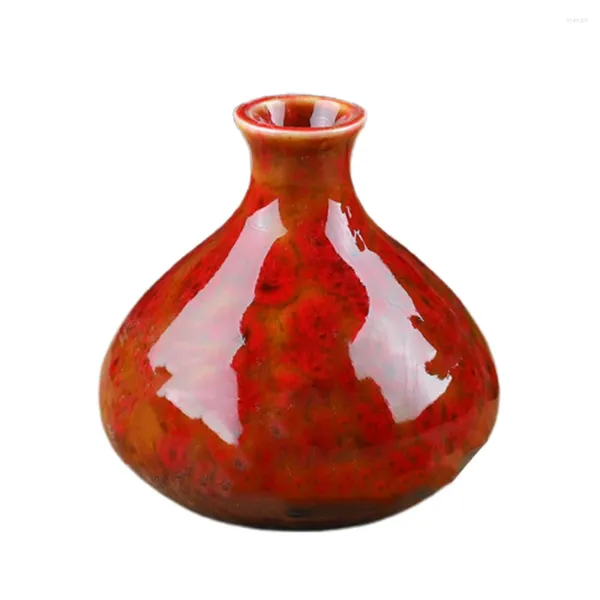 Vasos pote flor cerâmica verde amarelo para casa vermelho bule decoração sala de estar cerâmica