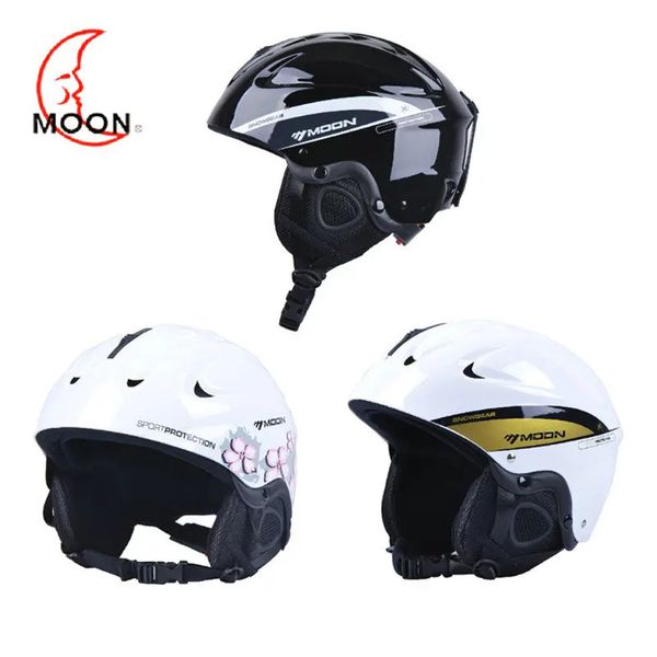 Capacetes de esqui Moon Ski Snowboard Capacete Não Integral de Equipamentos de Esqui ao Ar Livre e Protetores para Adultos Crianças Capacete de Segurança 231120