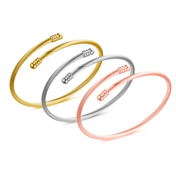 Vendita calda Gioielli in acciaio inossidabile Filo Bracciale con nodo Bracciale Braccialetti color oro Braccialetti per uomo Donna Bracciale aperto infinito