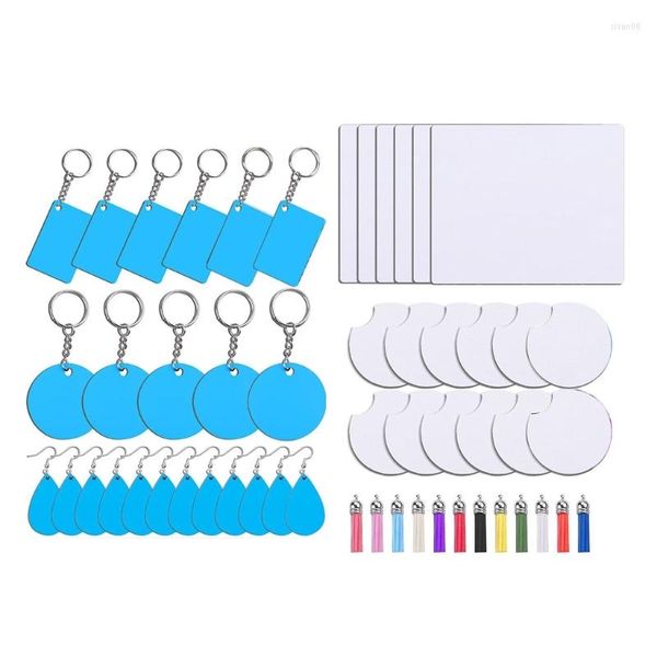 Keychains M2EA 54 PCs em branco Produtos de sublimação Chave de transferência de calor