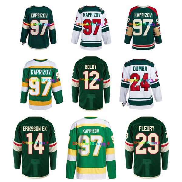 Kirill Kaprizov Matt Boldy Wild Hockey Jersey Minnesota Brock Faber Marc-andre Fleury Joel Eriksson Ek Marcus Foligno Ryan Hartman Calen raro