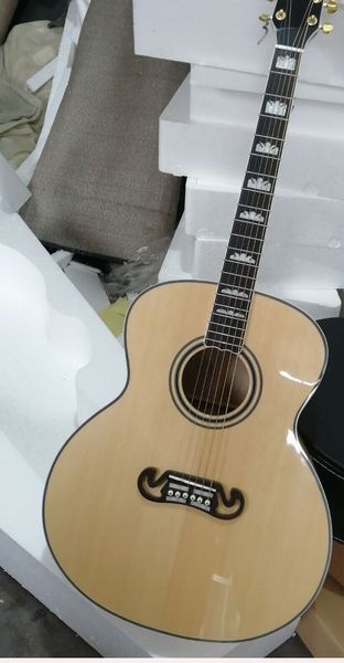 Canhoto Natural J200 Guitarra Acústica Elétrica Abeto Sólido com EQ navio rápido