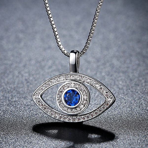 Klassisches Design Blue Evil Eye Anhänger Halskette Hochwertiger Schmuck für Frauen Geschenk