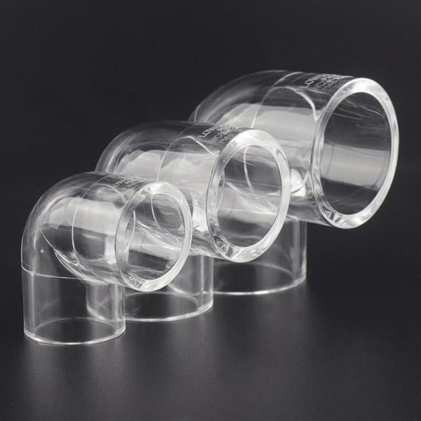 Attrezzature per l'irrigazione 10 pezzi 90 ° connettore a gomito acrilico raccordi per tubi trasparenti connettori acqua acquario tubo in plexiglass trasparente243J