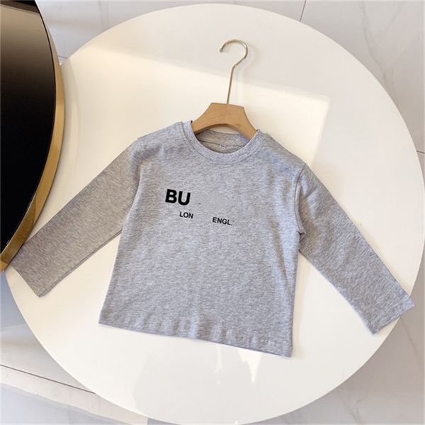 Herren- und Damen-Baby-Designer-Herbst- und Winter-Baumwoll-Langarm-T-Shirt, neues Kinder-Unterhemd, Kleinkind-Top, ausländischer Stil, Größe 90–150 cm, A7