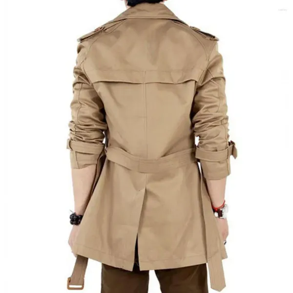 Мужские тренчи, мужская куртка-ветровка, весенне-осеннее стильное двубортное пальто с поясом, для A