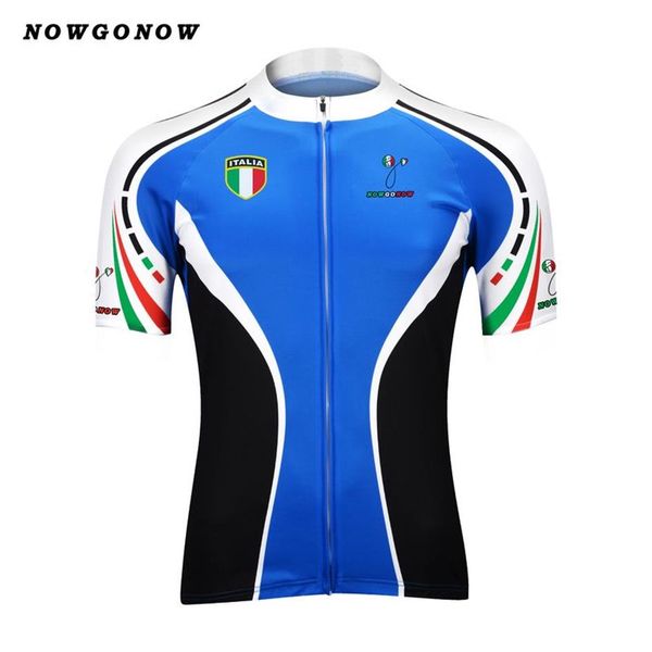 Tour 2017 maglia da ciclismo uomo blu italia pro team abbigliamento abbigliamento da bici NOWGONOW top corsa su strada montagna Triathlon estate Maillot Ci253s