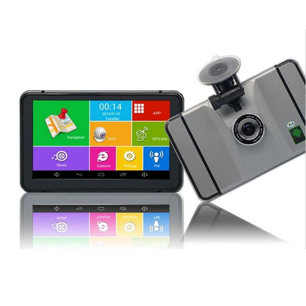 7 Zoll Auto GPS Navigation Android 4.2 mit Kamera DVR Cam Bluetooth AV-IN 512MB 8GB Wifi FHD 1080P Videorecorder