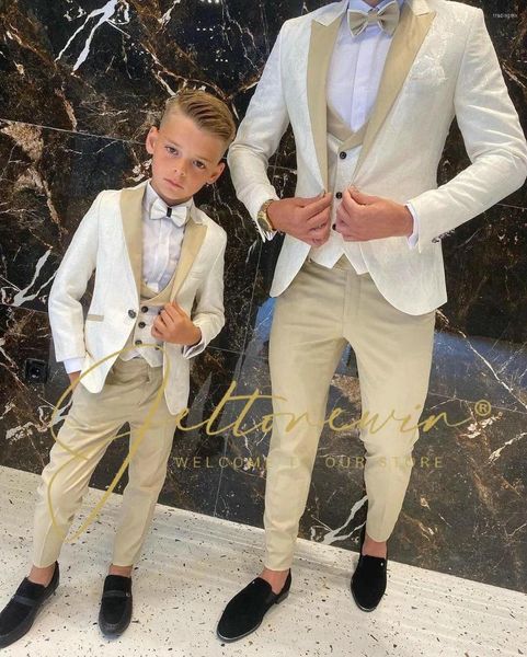 Abiti da uomo per uomo Business Casual Festa di nozze Tre pezzi Set Blazer maschile Ragazzo Elegante moda Slim Fit Smoking per bambini