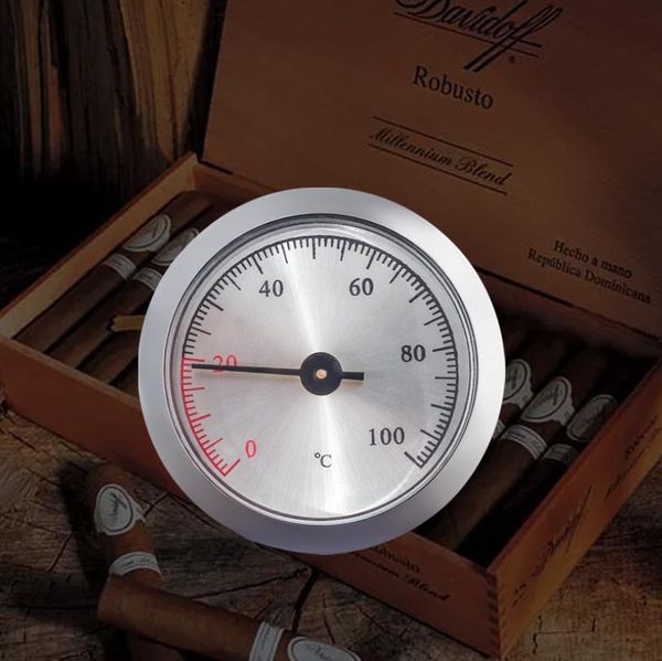 Pfeifen Haushaltsthermometer, Mini-Zeigerthermometer für den Innenbereich, hochpräzises eingebettetes Thermometer, Zigarrenschrank, Pianobox