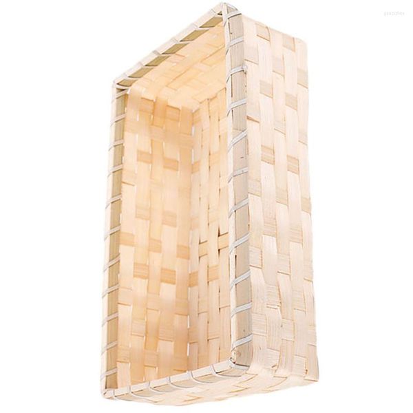 Set di stoviglie Ciotole Cesto decorativo Organizer per articoli vari Cestini in rattan Contenitore per il pane in bambù