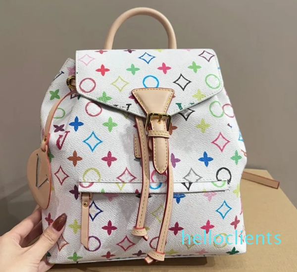 Bolsa de compras de couro padrão mochila de luxo para exterior