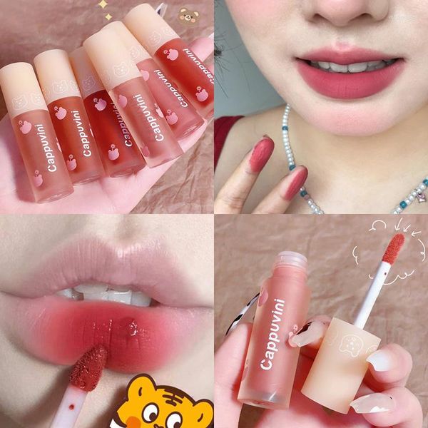 Lip Gloss Matte Nude Liquid Lipstick Set 6 colori Waterproof Long Lasting Sexy Red Pink Velvet Glaze Cosmetici per il trucco delle donne