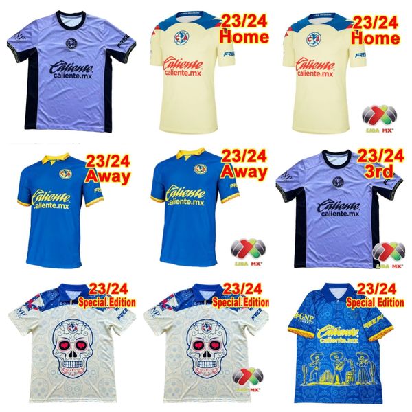 23 24 Liga MX Club America Fußballtrikots Dritter HENRY R.MARTINEZ Fußballtrikot D.VALDES G.OCHOA FIDALGO 23 24 Fans Version Training Maillot Herren-Kit