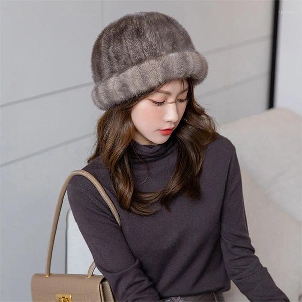 Berets moda inverno chapéu feminino alto sentido grosso quente casual coreano tendência real pescador 2023