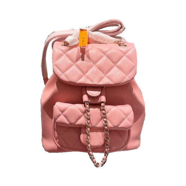 Роскошный мини-женский рюкзак, пятицветная кожаная стеганая сумка, уличная сумка на плечо, золотой дизайнерский кошелек, классический флип-кошелек для монет, чемодан Sacoche 18x17 см