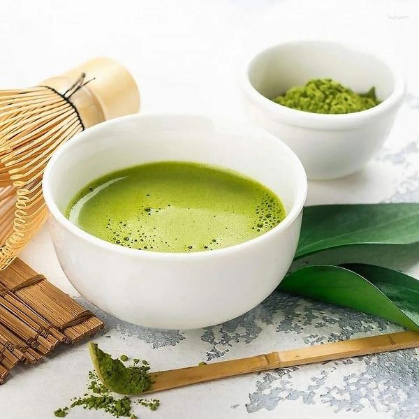 Misurini da tè in bambù naturale Strumenti per matcha Misurino per polvere Cerimonia giapponese Chashaku