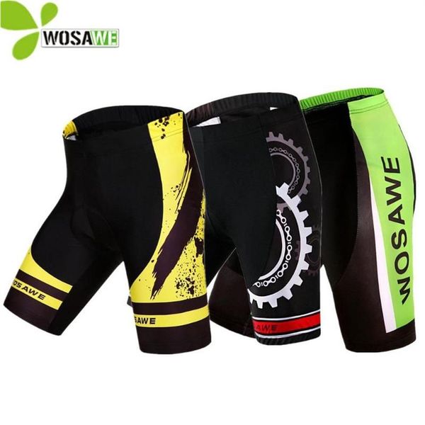 Wosawe men 3d gel acolchoado ciclismo shorts à prova de choque mtb bicicleta mountain bike roupas esportes ao ar livre ciclo wear downhill short1821