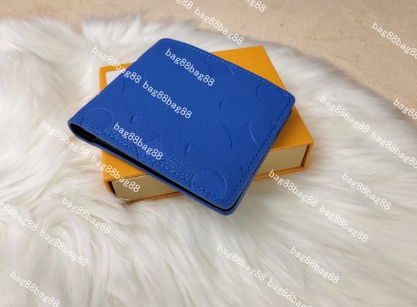 Stilisti Portafogli di lusso Borse da donna in pelle da uomo Lettere classiche di alta qualità Portamonete porta carte M60895 diamante blu scuro