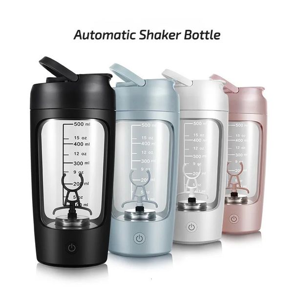 Bottiglie d'acqua USB Bottiglia elettrica per shaker proteico Portatile 1200mAh Ricaricabile Tazza frullatore Multiuso 650ml Tazze di miscelazione per allenamento fitness 231122