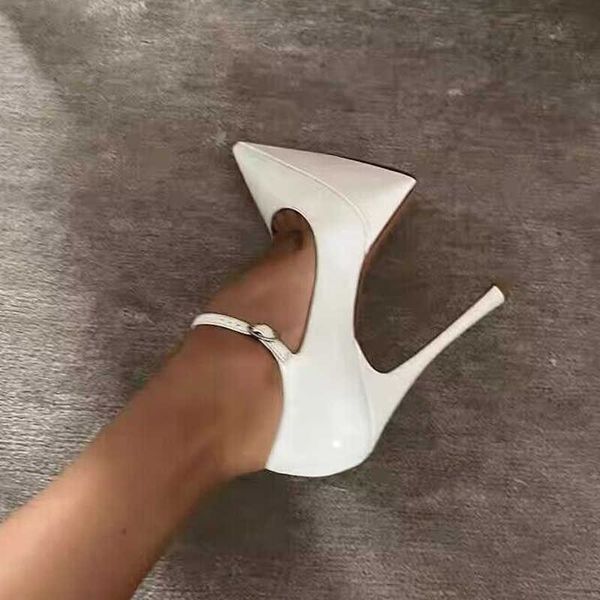 Kleid Schuhe Liyke Sexy Spitzschuh Pole Dance Super High Heels Schuhe Für Frauen Plateau Pumps Weiß Lackleder Weibliche Frühling Stiletto