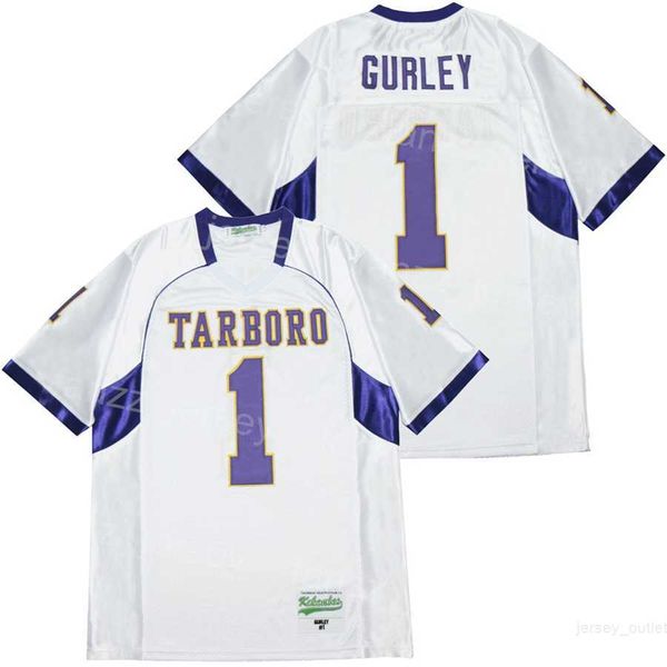 1 Todd Gurley Tarboro Varsity Jerseys High School Football Futebol Pure Cotton Moiva Brandable Team White College Vintage para fãs de esportes Pullover Hiphop Retro Men Sale