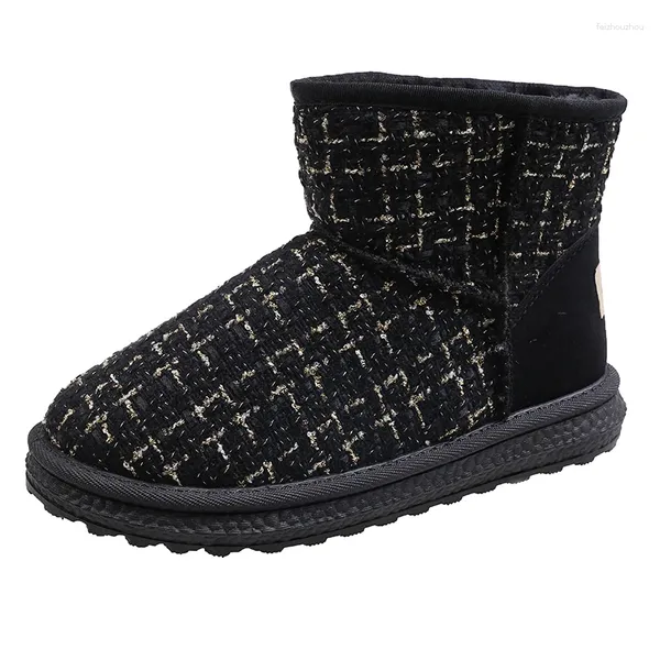 Botas Fujeak Moda Acolchoada Inverno Quente Anti-Slip Leve Neve Grande Tamanho Casual Sapatos Femininos Caminhada ao Ar Livre