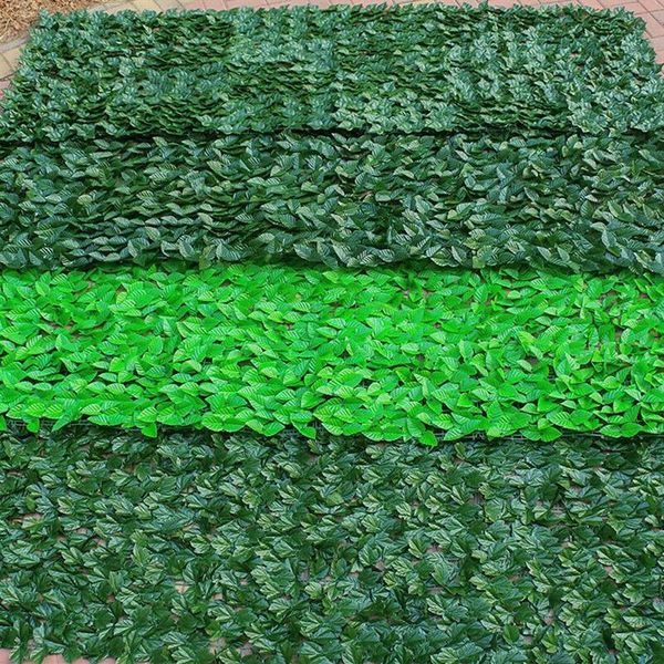 50x300cm planta cerca artificial falso folha verde painéis de tela privacidade rattan ao ar livre hedge jardim casa decor328s