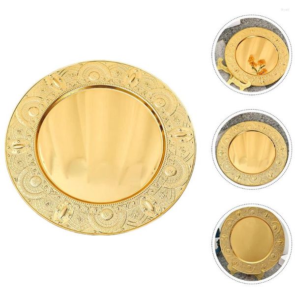 Set di stoviglie Stile europeo Piatto di frutta Insalata da dessert Pallet in metallo Piatti di stoccaggio Tavolo da pranzo Decorazioni Tortiera per