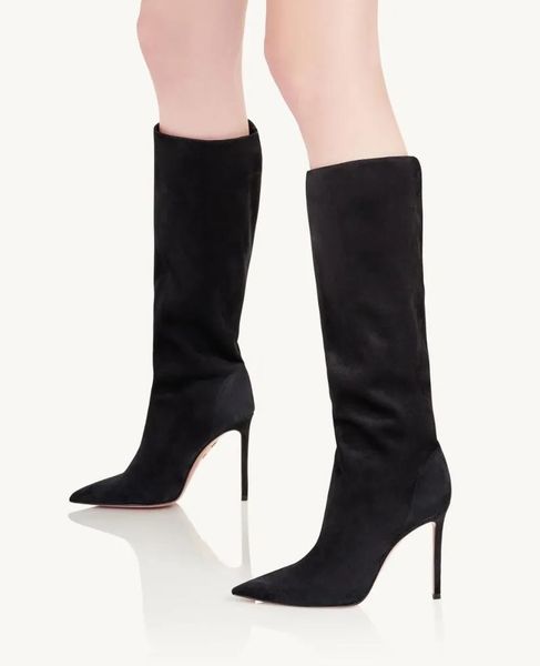 2024 inverno mulheres matignon boot camurça tornozelo botas londres cabeça design itália na moda vestido de noite salto alto botas caixa ue 35-43