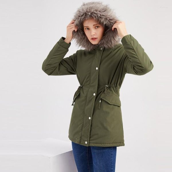 Piumino da donna 2023 Autunno / Inverno Giacca da donna a maniche lunghe Design della moda Capispalla Casual Europa Cerniera Spessa Cappotto caldo da donna con