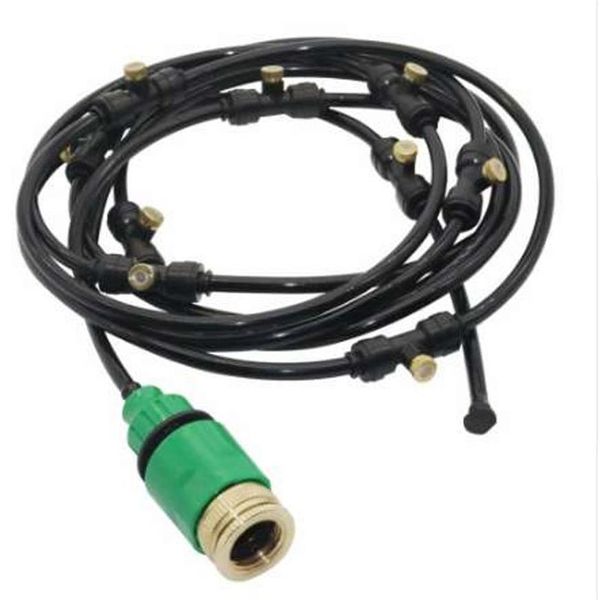 Giardino fai da te Sistema di irrigazione a goccia Sistema di irrigazione Kit tubo da giardino Sistema di nebulizzazione Tubo da 10 m 4 7 mm Ugello a bassa pressione da 15 pezzi con tee2791