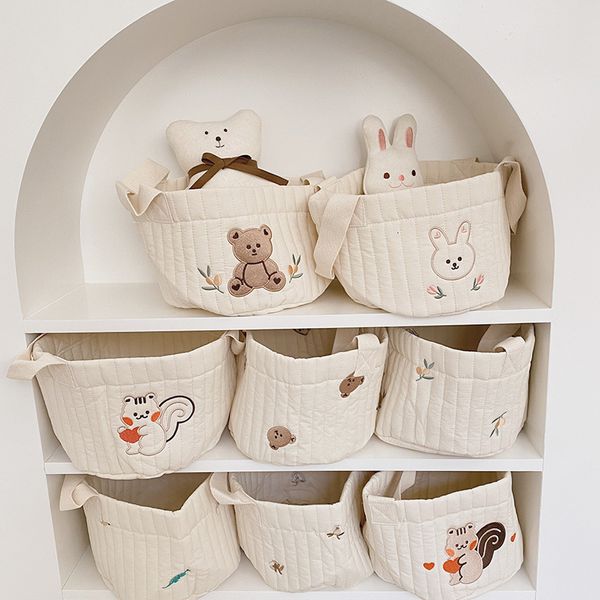 Borse per pannolini Borsa per pannolini Borsa per pannolini Articoli per bambini Borsa per giocattoli per neonati Organizzatore per culla Biancheria da letto Ricamo in cotone Borsa per mamma Bebe 230421