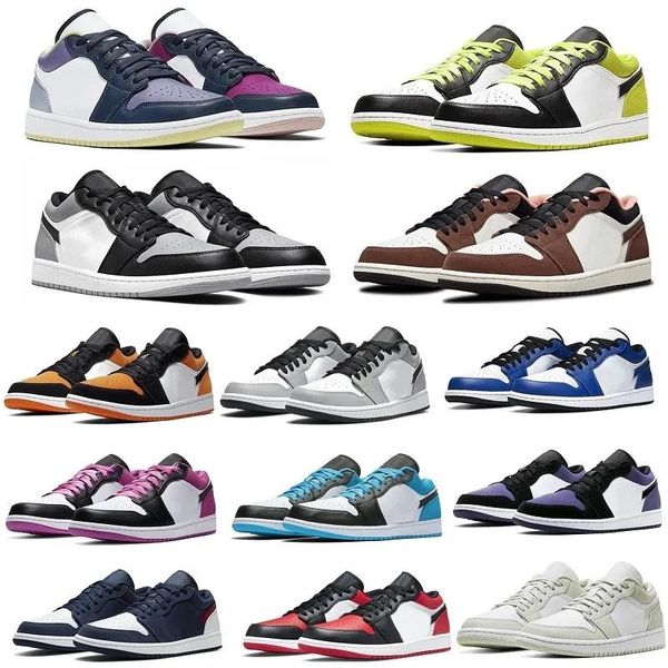 Jumpman com 1 tênis de basquete baixo para homens mulheres 1s lows Reverse Dark Mocha Black Phantom Concord Olive UNC tênis esportivos ao ar livre homens mulheres travis 1 scotts baixo