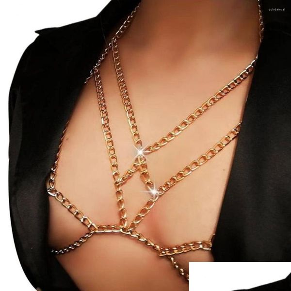 Fußkettchen Fußkettchen Frauen Stilvolle BH Weste Neckholder Brust Kette Kreuz Stil Charmant Für Tanzen Drop Lieferung Schmuck Dh7J4