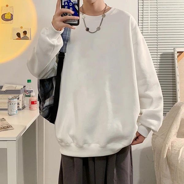 Felpe con cappuccio da uomo Autunno Felpa T-shirt a maniche lunghe stile coreano Moda per abbigliamento O Collo Harajuku Street Felpa con cappuccio Top 2023