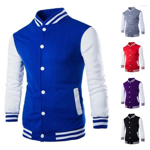 Jaquetas masculinas casuais de lã bomber varsity jaqueta homens roupas de inverno faculdade beisebol letterman homme chaqueta cortavientos