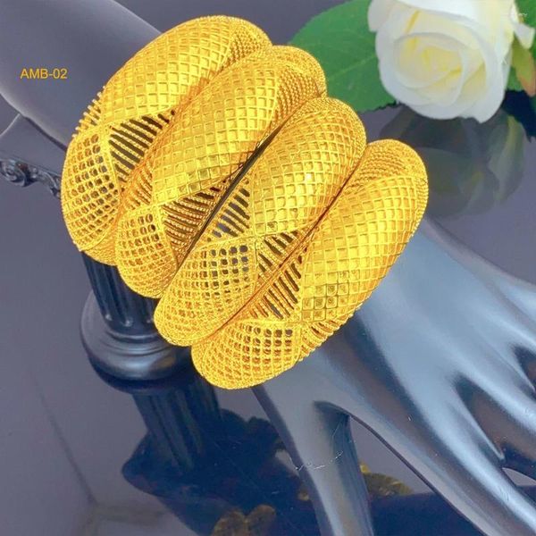 Braccialetto XuHuang arabo Dubai braccialetto regolabile 24K colore oro di lusso per le donne gioielli da sposa etnici braccialetti all'ingrosso