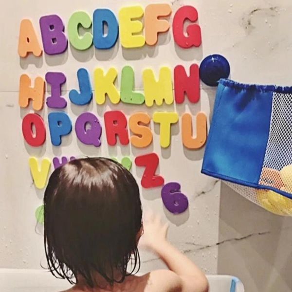 Wandaufkleber für Kinder, 36 Stück, Schaumstoff, Zahlen, Buchstaben, Karte, Badespielzeug, Badezimmer, Alphabet, Spielzeug, zum Aufkleben, Dekoration