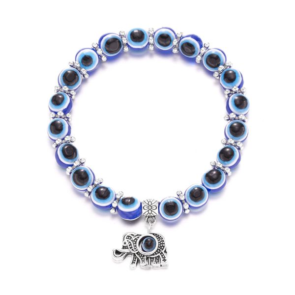 Handgefertigte antike versilberte Tiercharme Evil Eye Armbänder Schmuck