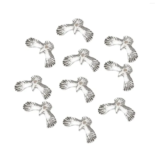Encantos 10 pçs pingentes de águia metal adulto com buraco contas artesanato suprimentos para fazer jóias descobertas pulseiras